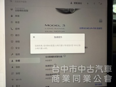 2022年 TESLA Model 3 LR FSD 加速包 可全貸