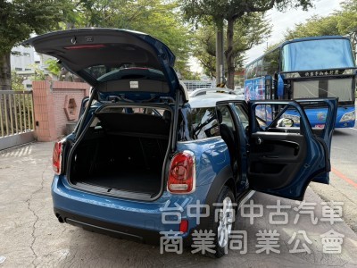 正2017/6出廠8月掛牌 Mini Countryman Cooper 藍車搭白頂 皮織雙搭黑內裝 中部一手 原鈑件 
