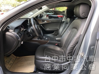 2013 Audi A6 Sedan　　低里程/第三方認證/雙前電動座椅/車偏警示/車道變換輔助/IKEY/天窗/電尾