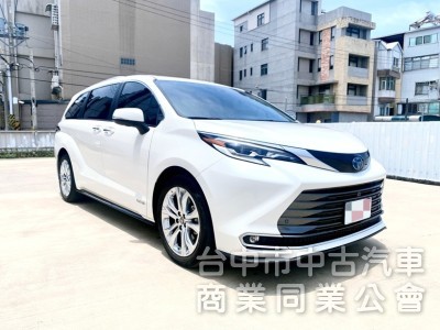 和泰總代理 全新第四代 SIENNA Hybrid 鉑金版 冷熱通風座椅 HUD抬頭顯示 全速域自動跟車