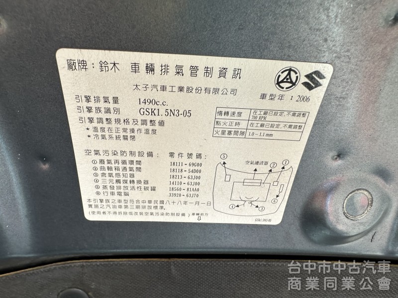 2006 Suzuki Swift GLX 原鈑件